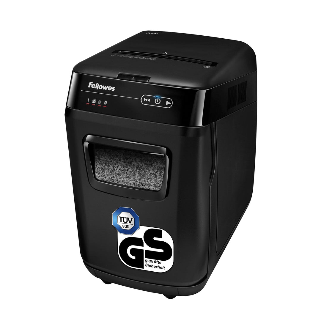 Fellowes Automatischer Aktenvernichter AutoMax 200M - bis zu 200 Blatt gleichzeitig (Mikropartikel,