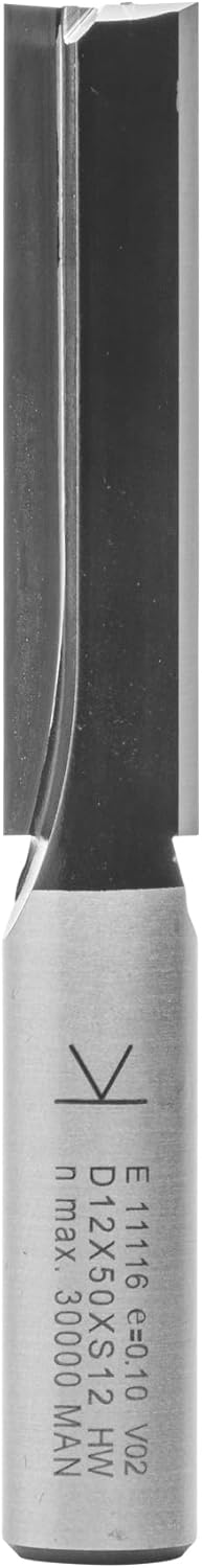 ENT 11116 Nutfräser HW, Schaft (S) 12 mm, Durchmesser (D) 12 mm, NL 50 mm, SL 40 mm, GL 94 mm, mit H