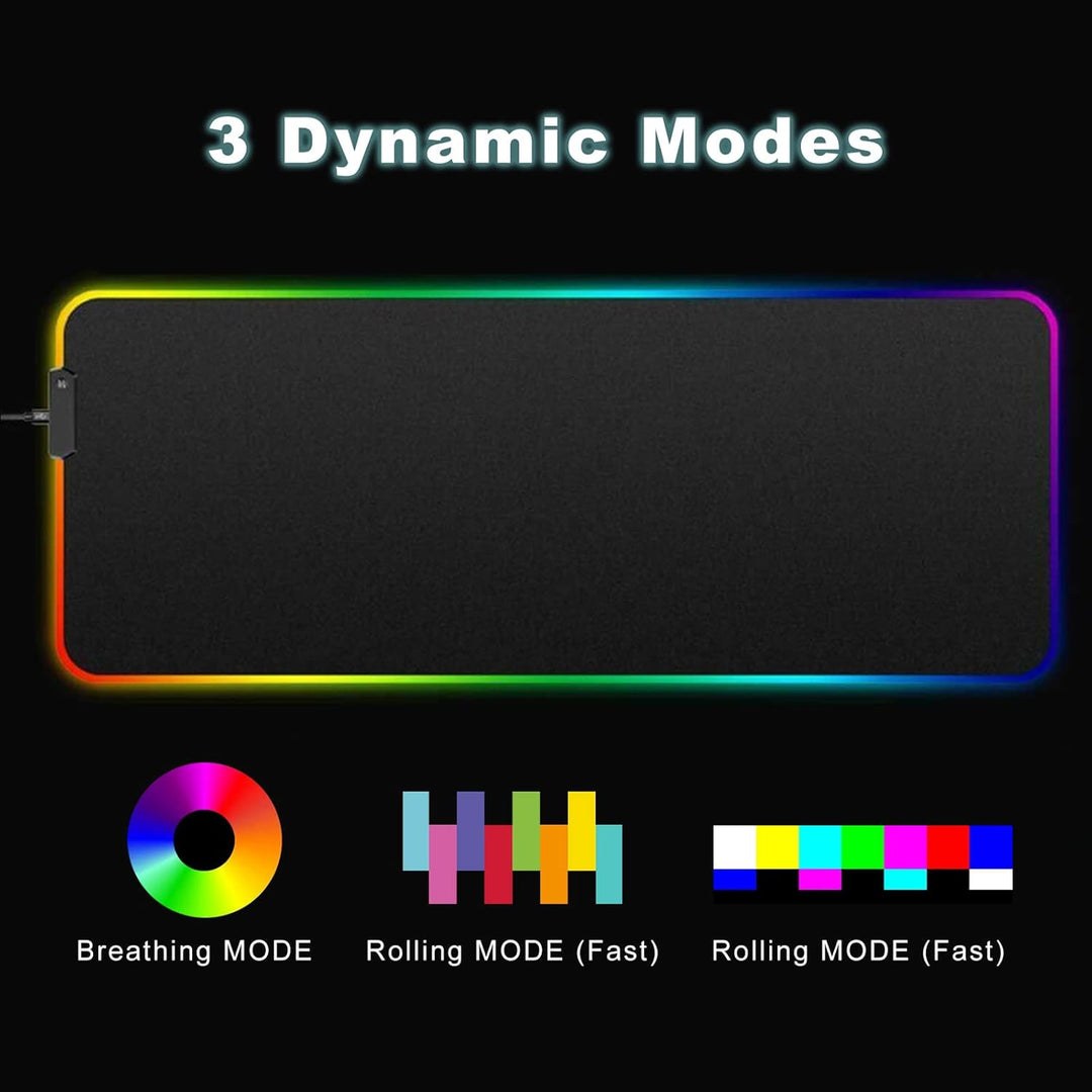 Personalisiertes RGB Gaming Mauspad, Personalisiertes LED Mauspad mit Foto Text, wasserdichte Oberfl