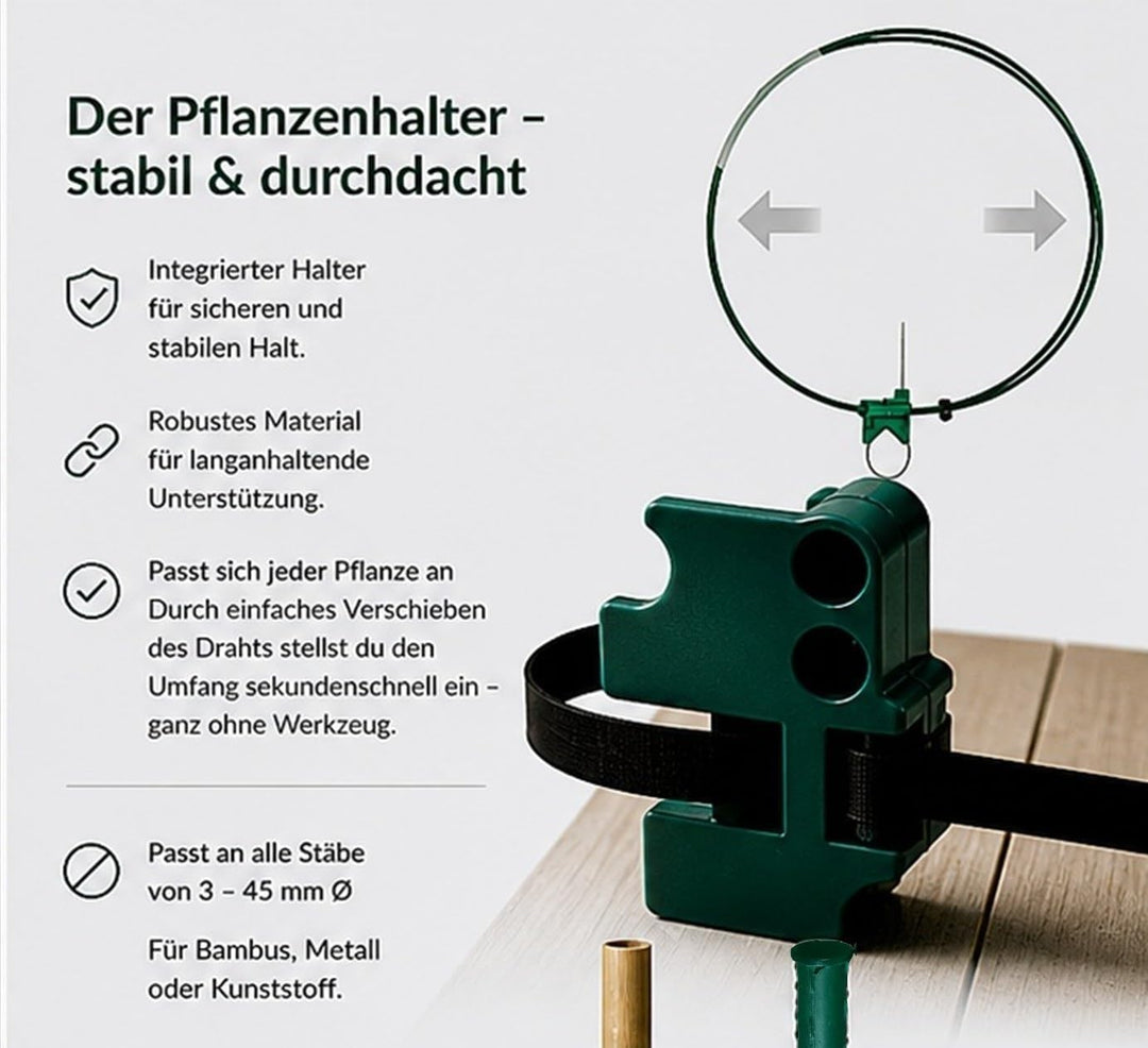 Pflanzenstütze für grosse Stauden wie Hortensien & Pfingstrosen | 3X Staudenhalter M Ø 20–45 cm – Ve