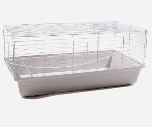 Hasenkäfig Kaninchenkäfig Meerschweinchenkäfig Kleintier Rabbit 100 hellgrau