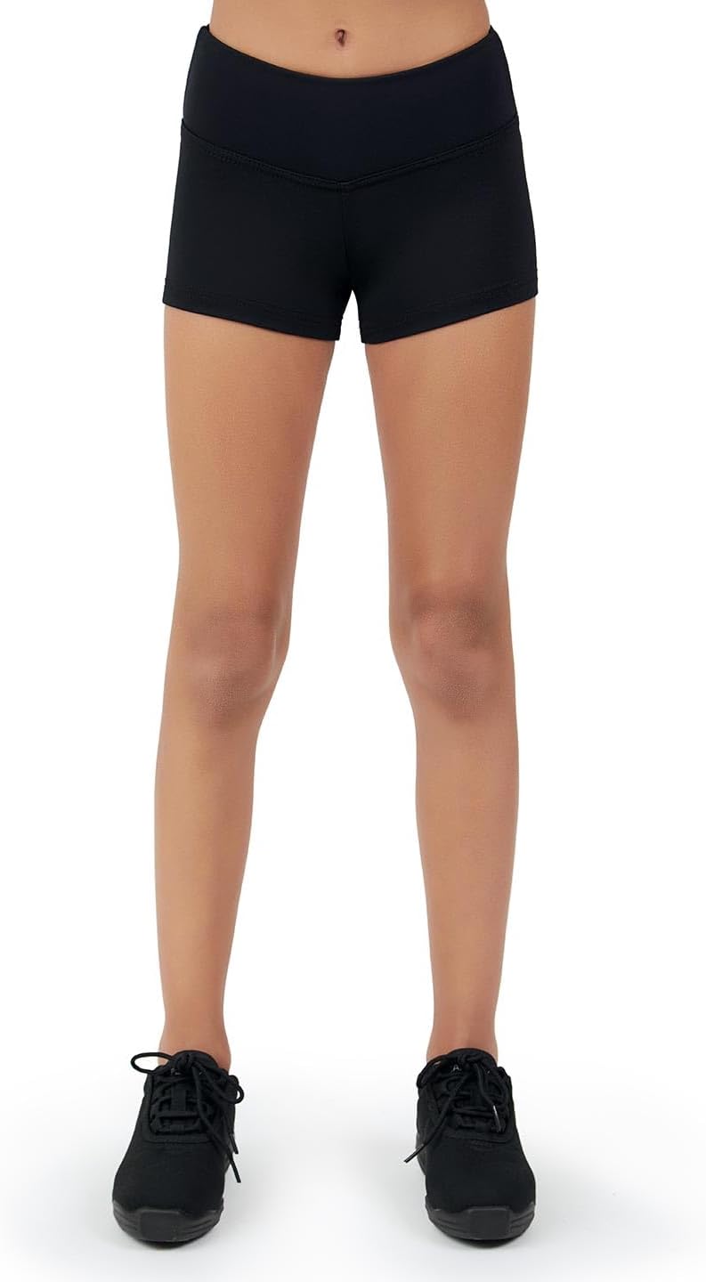 Capezio Mädchen Team Basic Zwickel Shorts - Schwarz - 6/6X