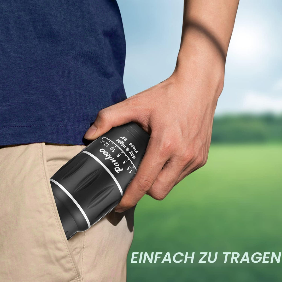 Pankoo 16 x 52 Monokular-Teleskop für Erwachsene, 2024 Power-Prisma, kompaktes Monokular für Erwachs