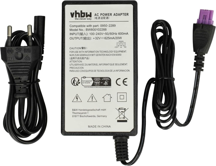 vhbw Netzteil kompatibel mit HP Deskjet D2663, D2668, D2680, D4260, D5560, D5563, D5568, D730, F2420