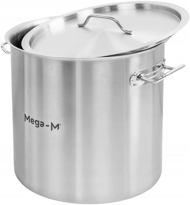 Mega-M Topf GROSSE Induktion aus Edelstahl mit STANDARD DECKEL (25L), 25L