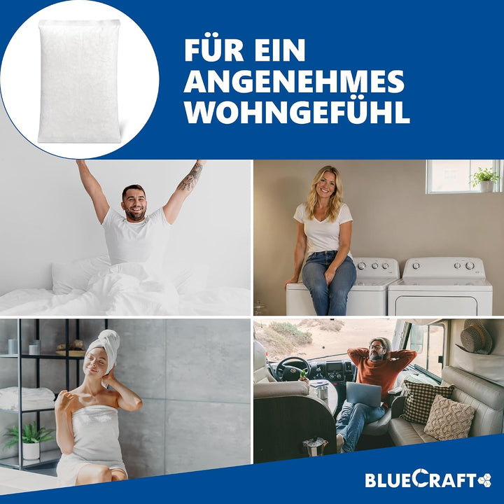 Bluecraft - 10x 1 kg Luft-Entfeuchter Granulat im Vliesbeutel Nachfüllpack Raumentfeuchter ohne Stro
