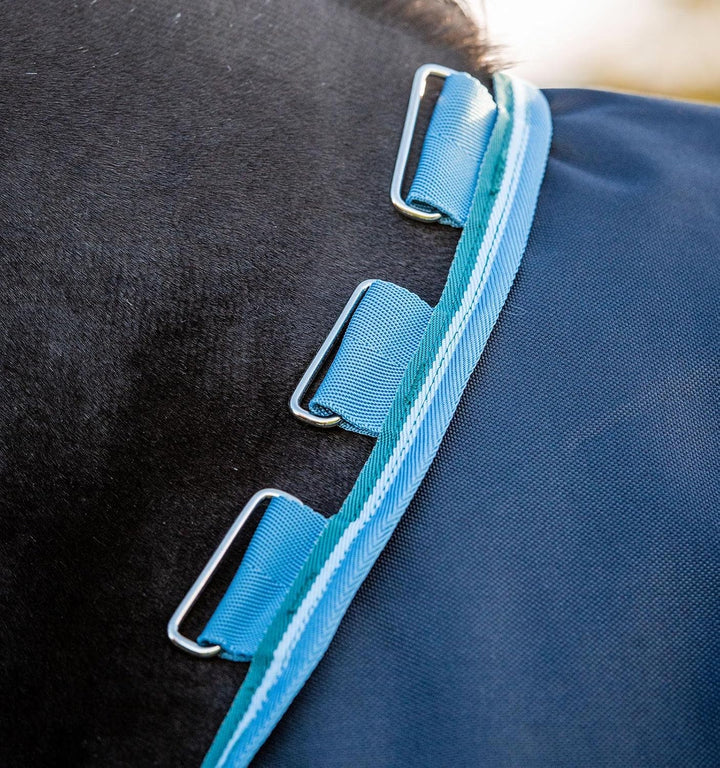Horseware Amigo Bravo Turnout 12 Original lite 100 g Disc Navy/Turquoise Gr. wählbar 115 cm / 5`6, 1
