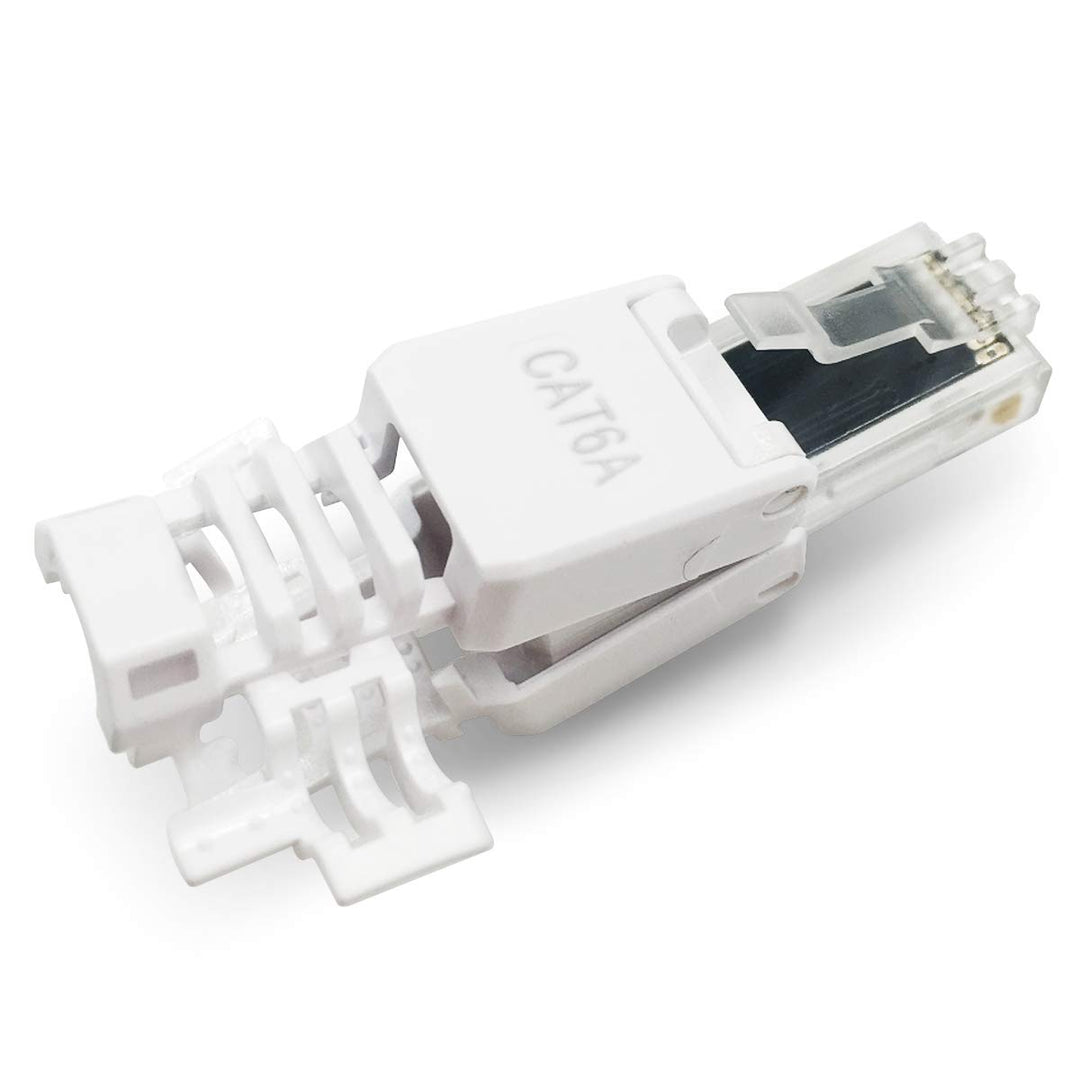 16 Stück Netzwerkstecker werkzeuglos CAT6A RJ45 LAN UTP Kabel Stecker ohne Werkzeug werkzeugfrei CAT