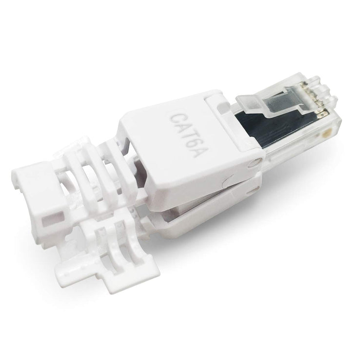 16 Stück Netzwerkstecker werkzeuglos CAT6A RJ45 LAN UTP Kabel Stecker ohne Werkzeug werkzeugfrei CAT