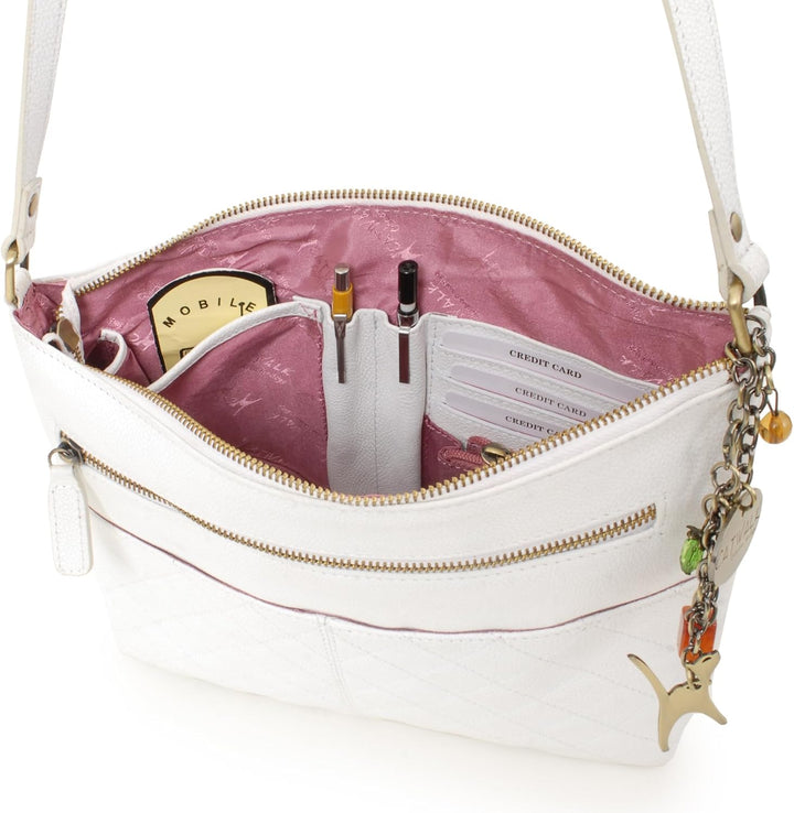 Catwalk Collection Handbags - Mittlere Grösse - Gesteppte Leder - Umhängetasche/Schultertasche für D