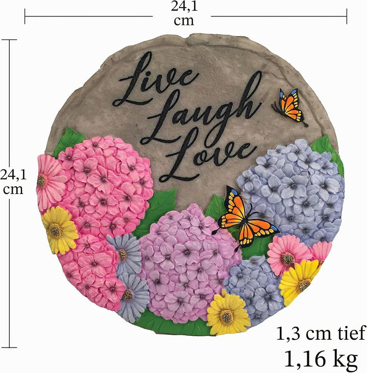 Spoontiques 13238 Live Laugh Love Trittsteine, mehrfarbig, Mehrfarbig