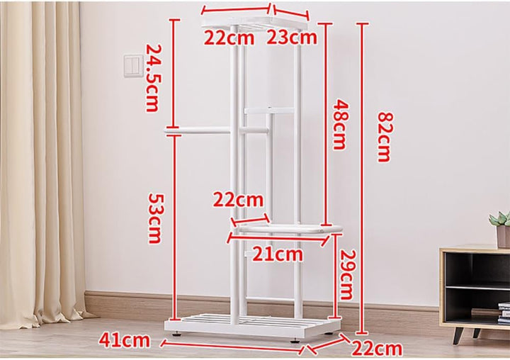 Garvee Stabiler 4-stufiger Metall Pflanzenständer für 5 Blumentöpfe – Robustes Eckregal für Innen &