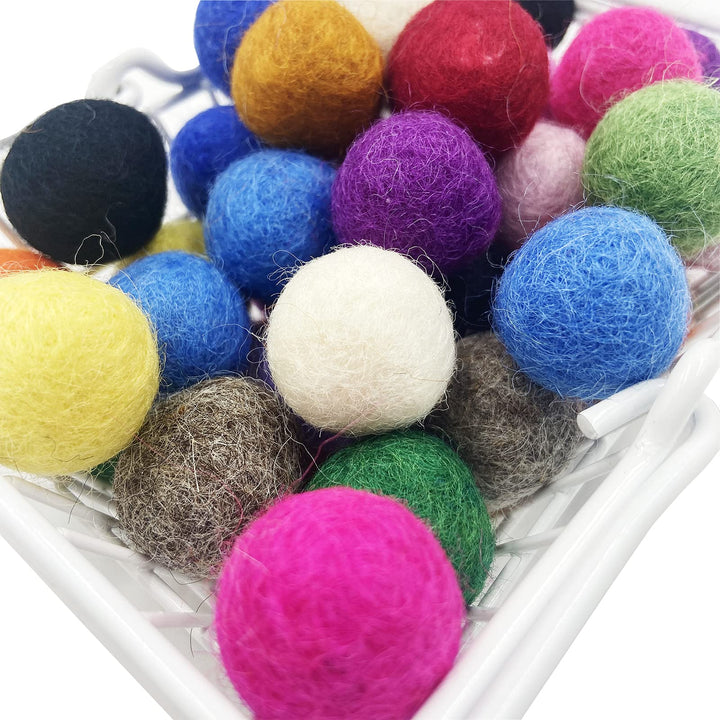 Wolle Fetl Ball 2cm 100pc Wollknäuel DIY Girlande Party Dekor DIY Custom Filz Ball Home Dekor Mischf