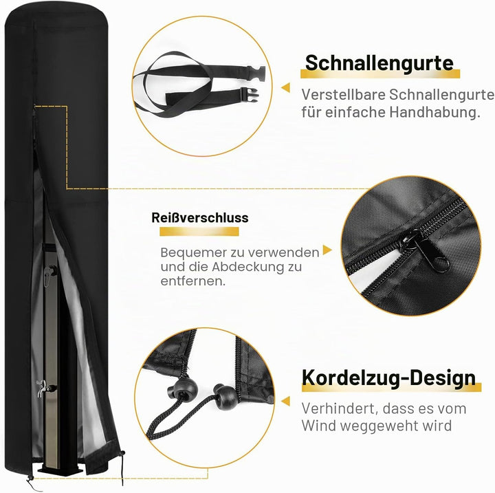 Fenghome Schutzhülle für Solardusche, Wasserdicht Winddicht Gartendusche Abdeckung für Garten 420D A