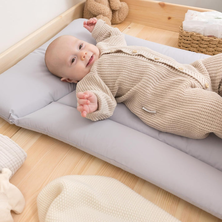 Ehrenkind® Abwaschbare Wickelauflage - Hygienisch, Sicher und Vielseitig in Beige | Wickelauflage 50