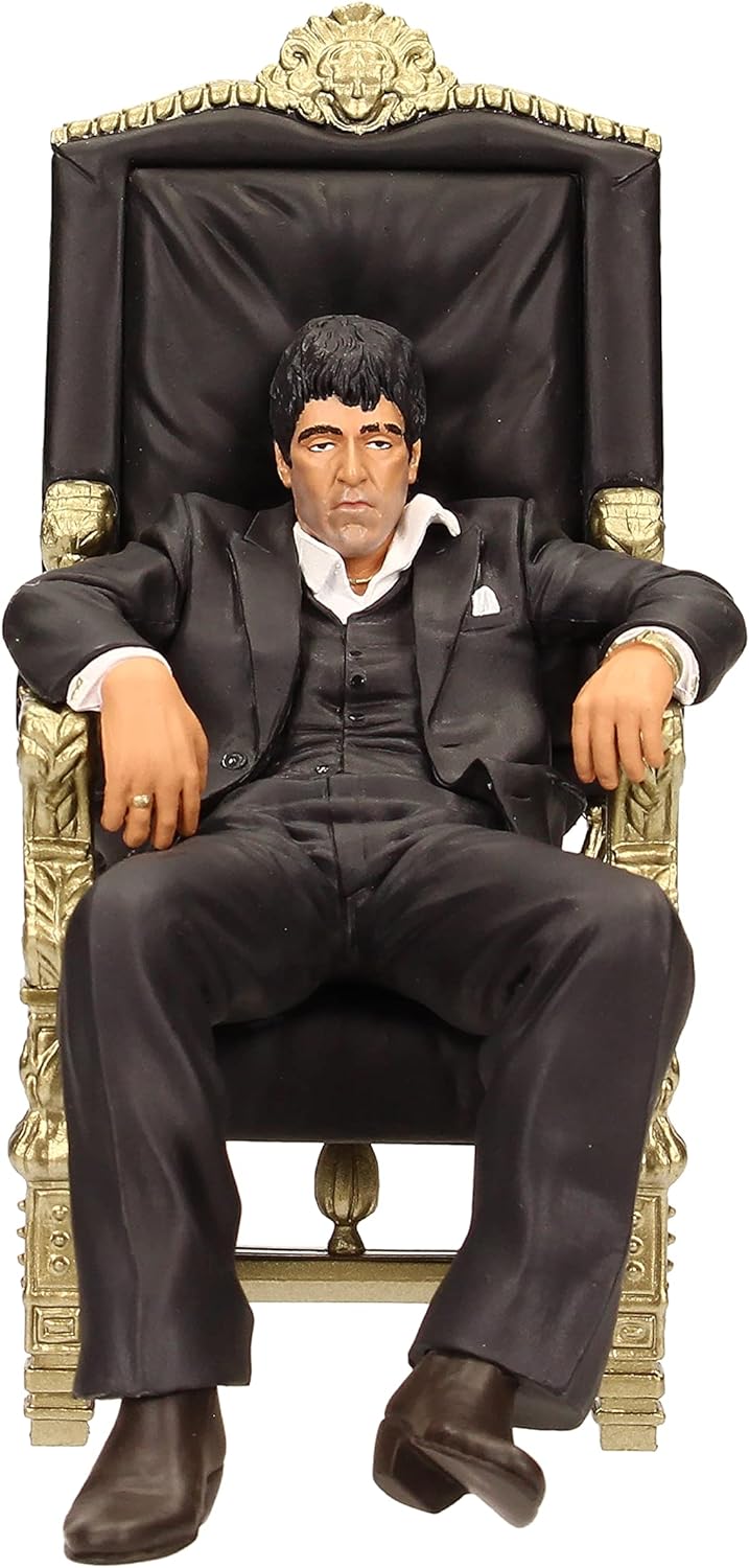 Scarface Tony Montana Figur schwarz/Gold, Bedruckt, aus 100% Kunststoff, in Geschenkverpackung.
