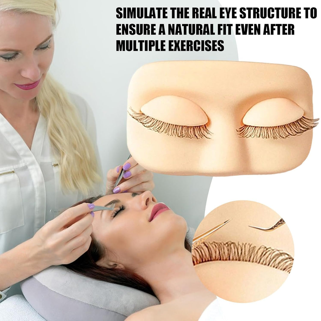 Lash Mannequin-Kopf, weiches Silikon-Modell, Make-up-Mannequin-Gesicht, für Training, Schönheitssalo