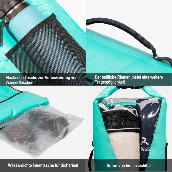Wasserdichter Rucksack - Dry Bag 20L 30L 40L 45L Wasserfester Rucksack Seesack Wasserdicht für Kajak