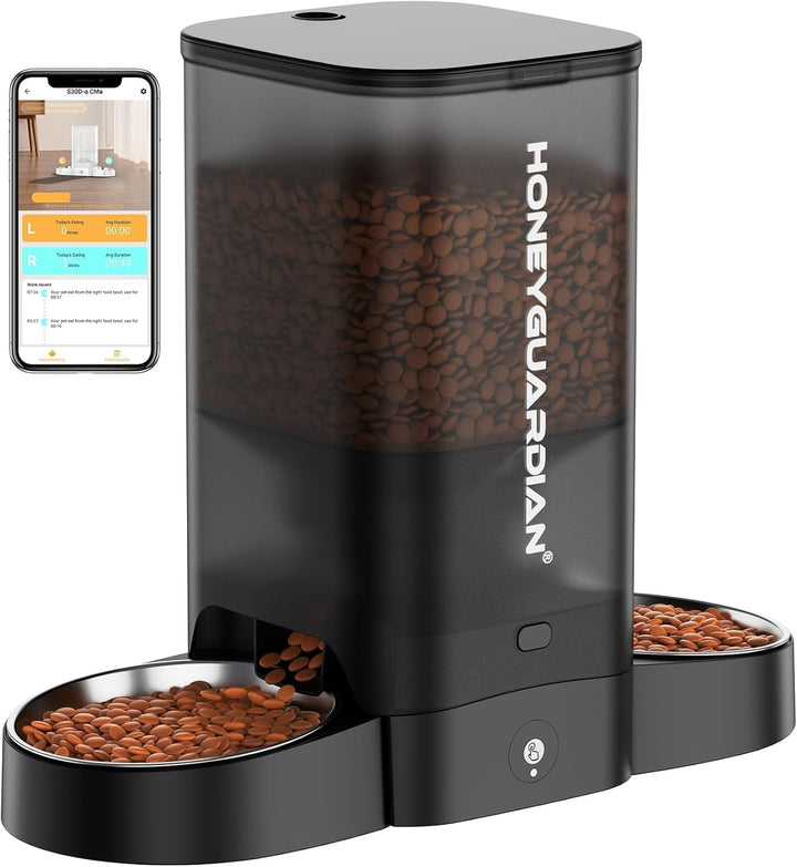 Futterautomat für 2 Katzen und Hunde mit APP, 5G WLAN Katzen Futterautomaten und Timer, 5L Automatis