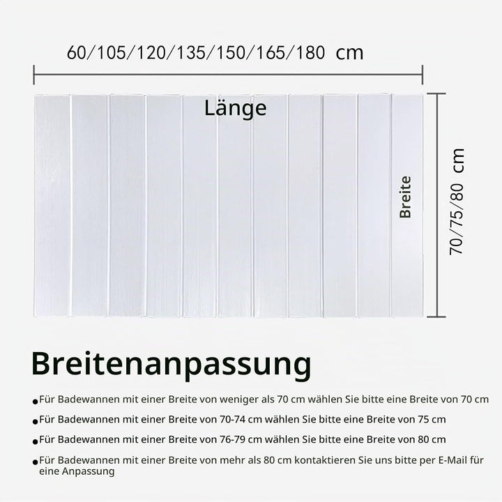 badewannenablage badewannenabdeckung Faltbare aus PVC mit einem Gewicht von 40 kg, wasserdichtem Bad