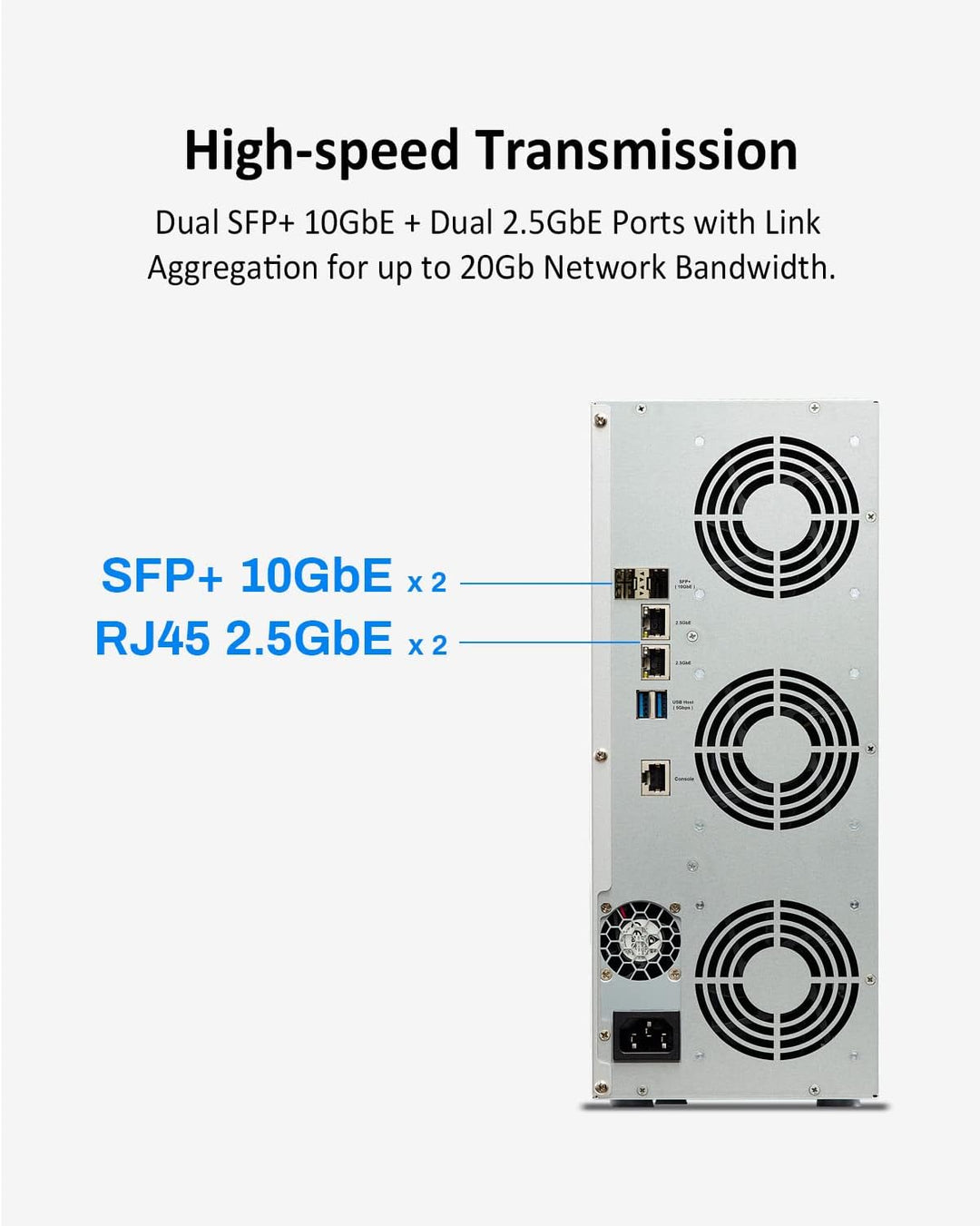 TERRAMASTER T9-450 9Bay NAS Storage - Hochgeschwindigkeits-Network Attached Storage mit Quad-Core CP