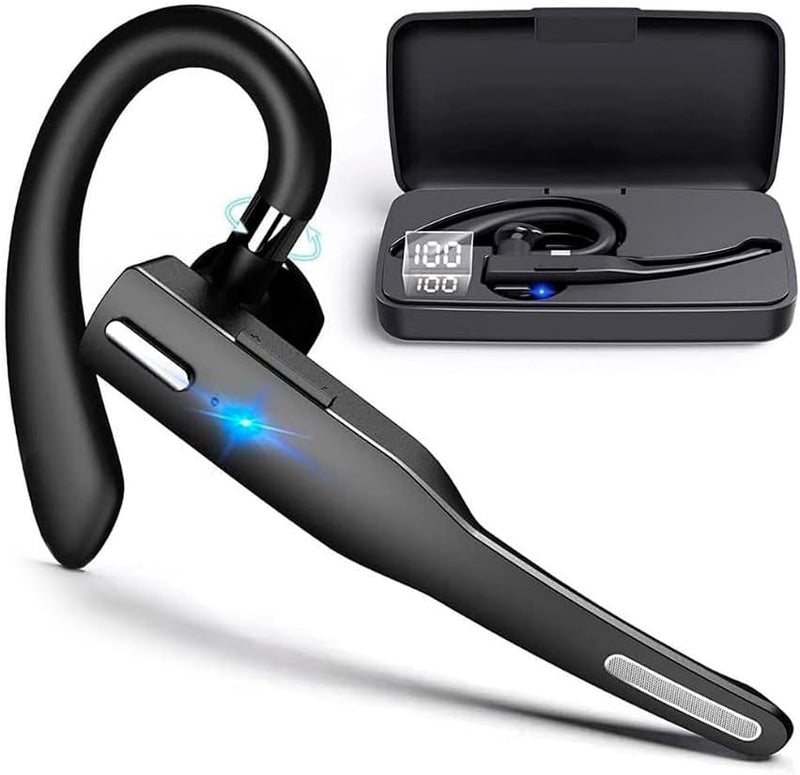 NK Wireless Bluetooth Headset 5.0 + 450 mAh Ladekoffer - Freisprech-Headset, Mikrofon, Clear Voice P