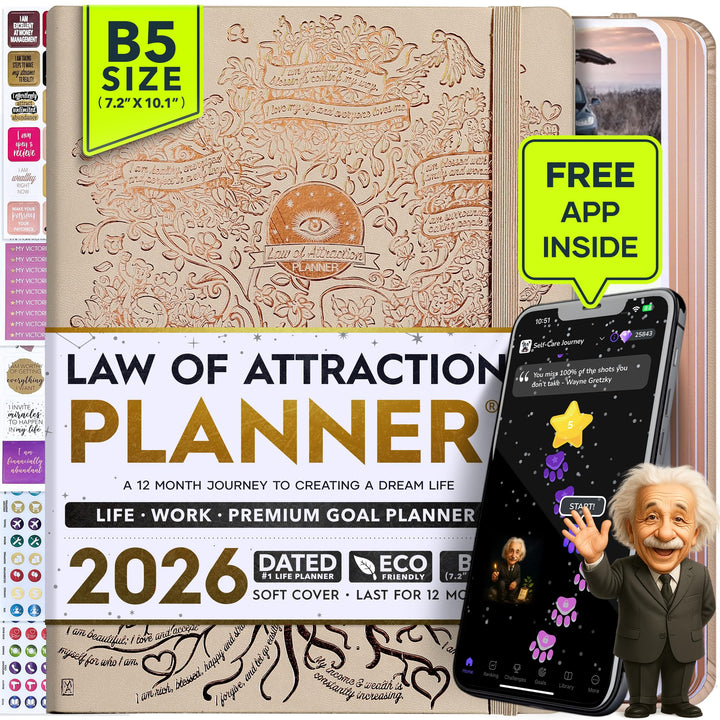 Law of Attraction Terminplaner 2025 - Deluxe Wochen- und Monatsplaner, eine 12-monatige Reise zur St