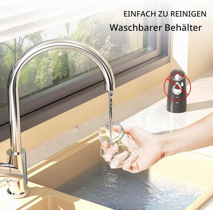 HOTUT Gravity Elektrisches Salz und Pfeffermühlen Set, 2er Elektrisch Gewürzmühlen Salzmühle, USB-C