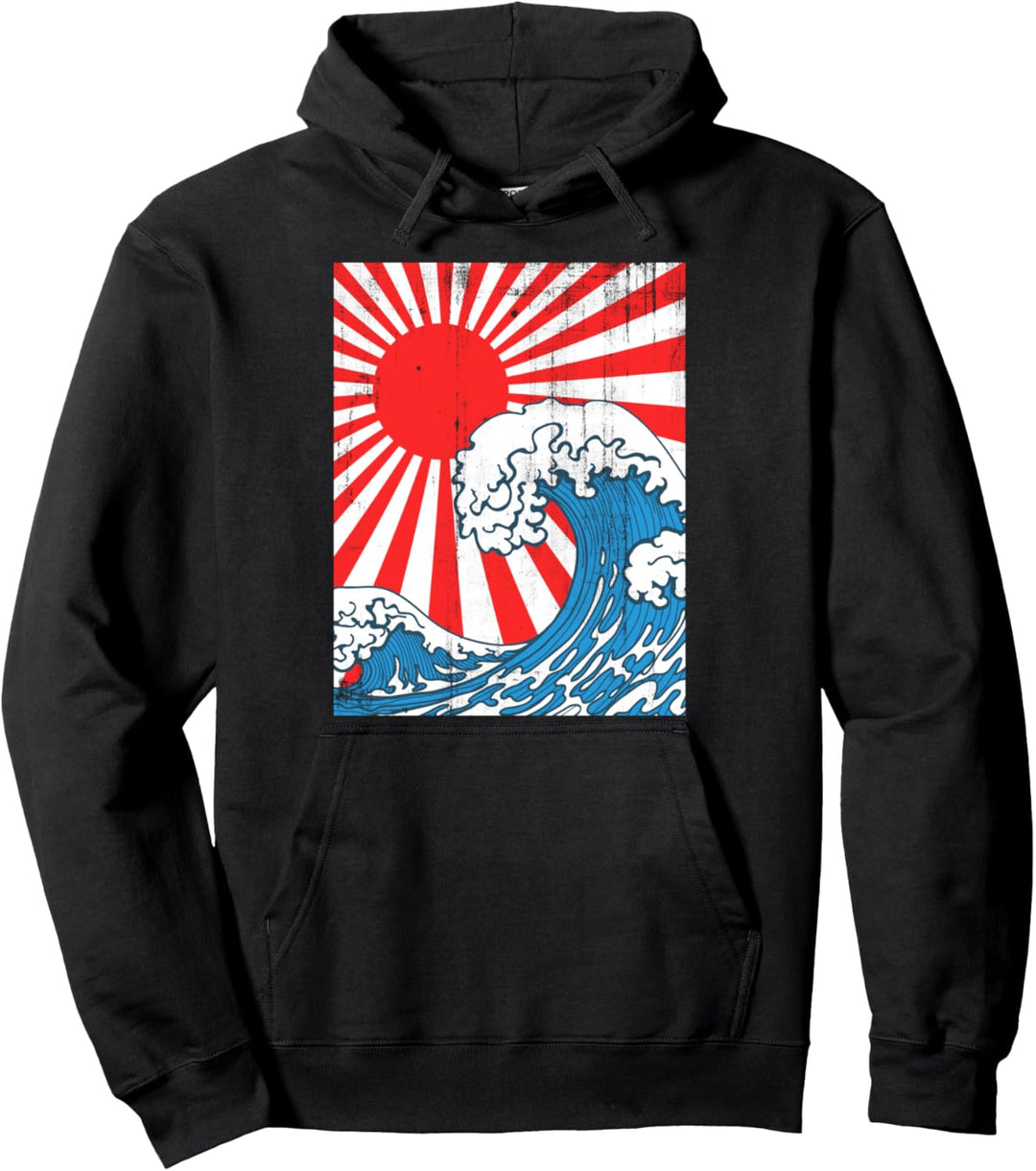 Kanagawa Welle die Sonne von Japan Pullover Hoodie
