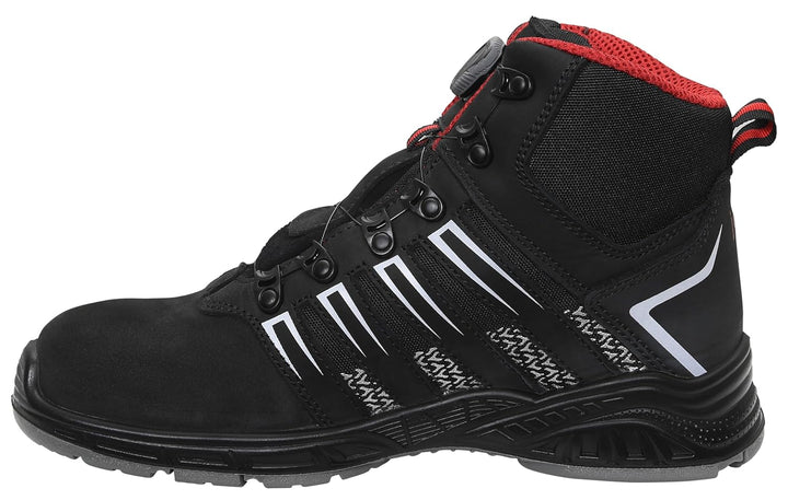 JORI Sicherheitsschuhe JO TWIST BOA Mid S1P, Herren, Sneaker, sportlich, Schwarz, Kunststoffkappe -