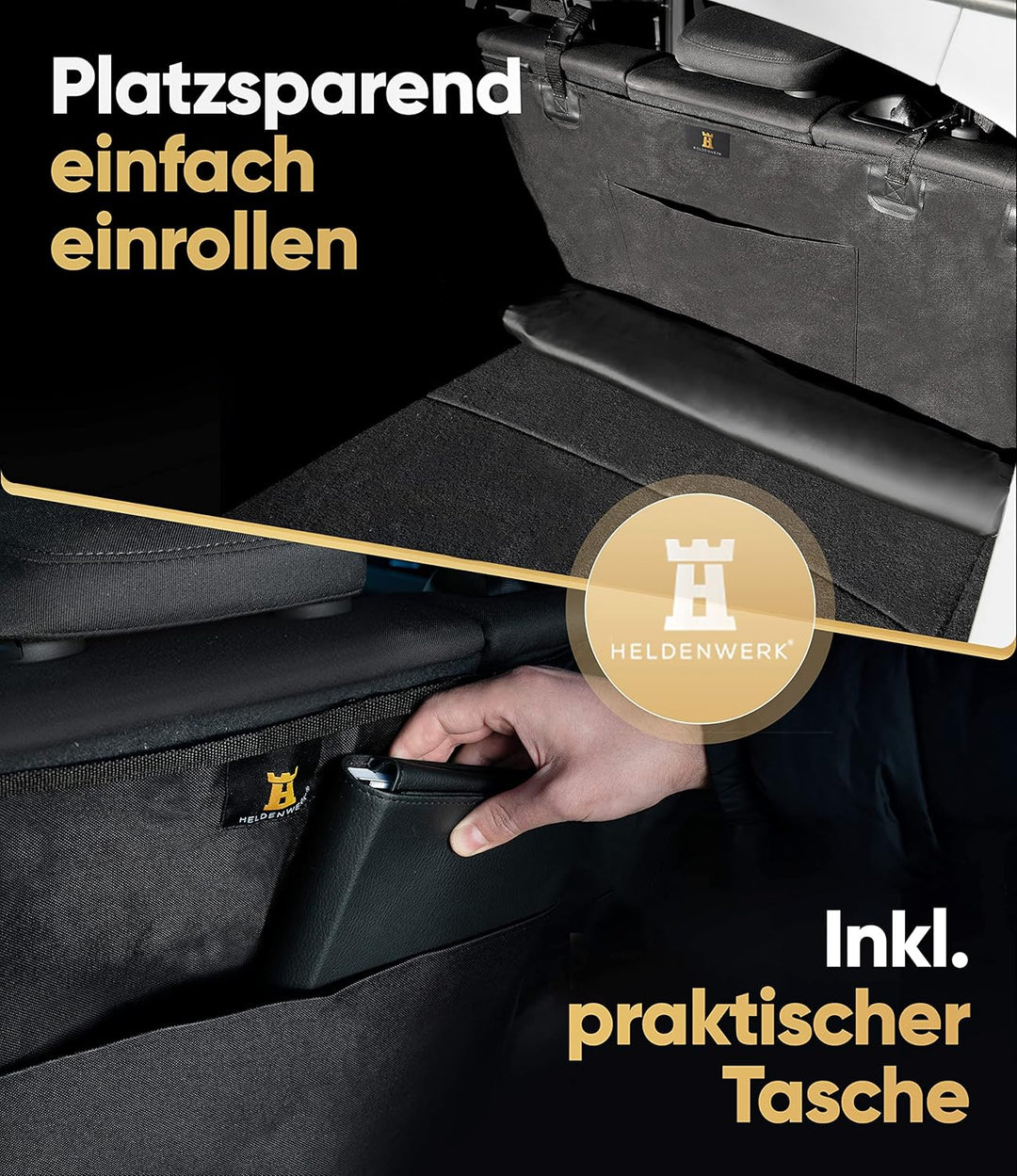 HELDENWERK Kofferraumschutz Hund mit Seiten- und Ladekantenschutz - Universal Auto Kofferraum Hunded