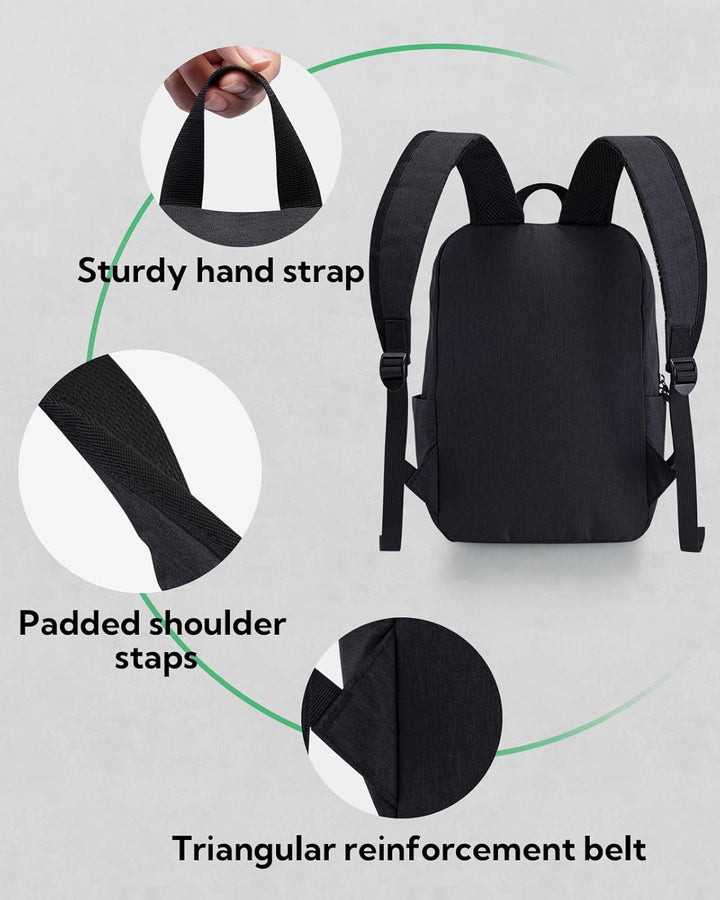 WATERFLY Leicht Klein Rucksack 10L: Casual Daypack Outdoor Mini Wanderrucksack Backpack für Arbeit S