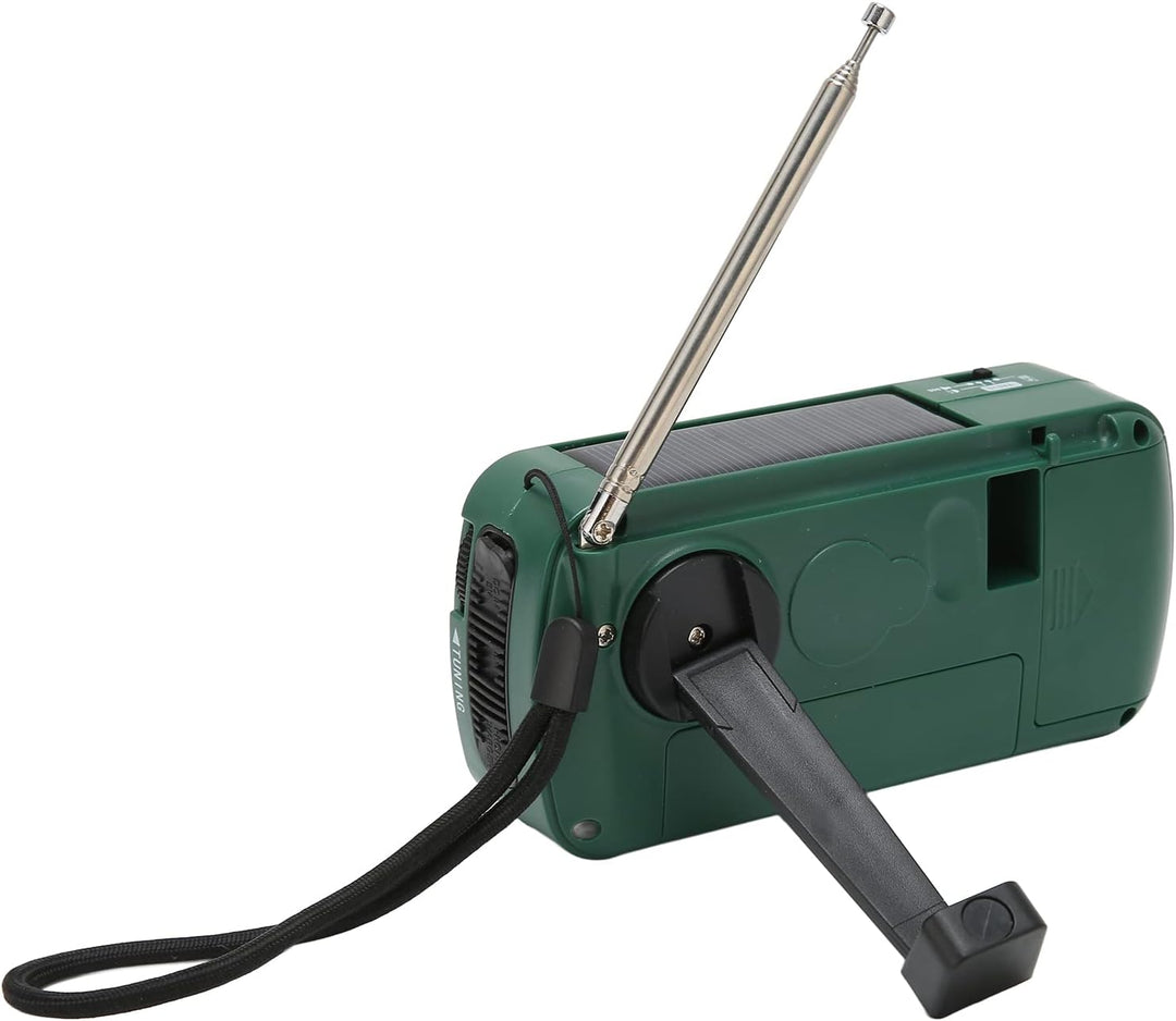 Notfall-Handkurbelradio Solar-Wind-Up-Radios mit USB-Handy-Ladegerät, Taschenlampe, tragbares AM/FM-