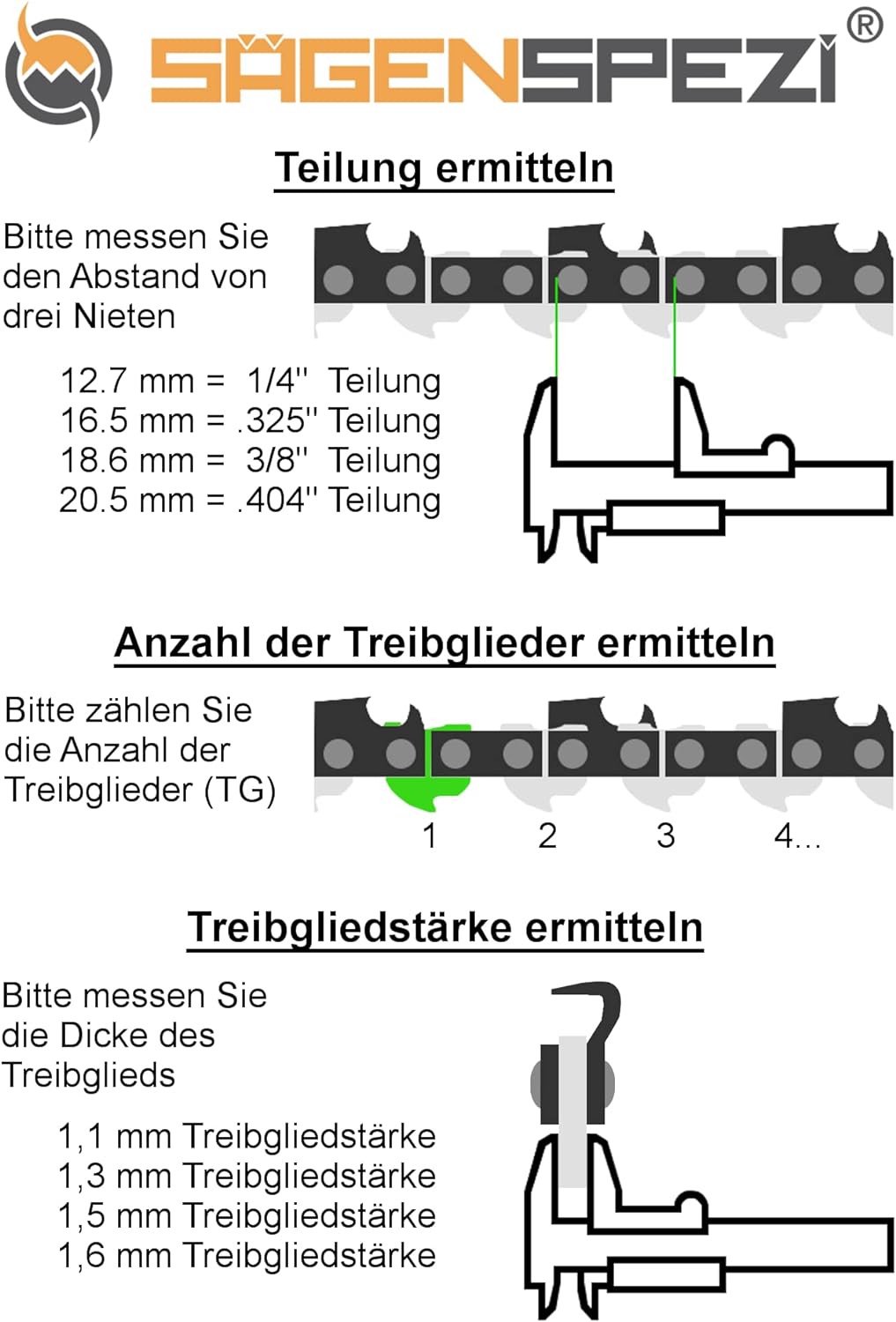 Sägenspezi Sägekette 3/8" 1,5mm Hartmetall 92TG 3/8" 1,5mm 92TG Hartmetall, 3/8" 1,5mm 92TG Hartmeta