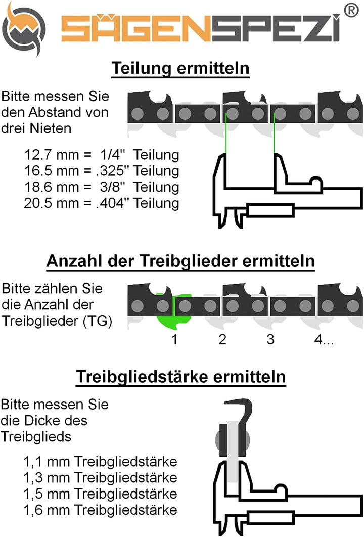 Sägenspezi Sägekette 3/8" 1,5mm Hartmetall 93TG 3/8" 1,5mm 93TG Hartmetall, 3/8" 1,5mm 93TG Hartmeta