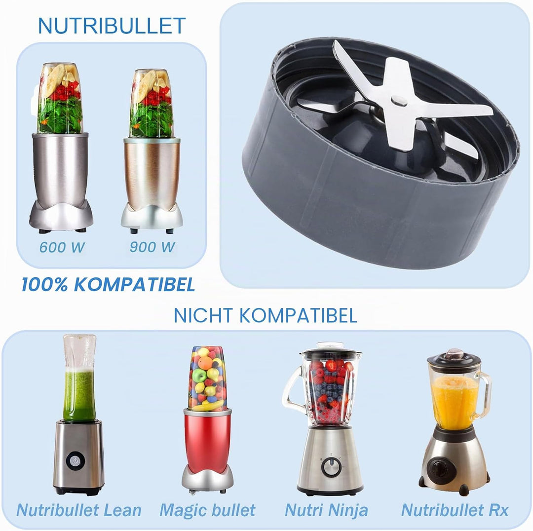 Ersatz Entsafter Klingen Ausgestattet mit einem Silikon-O-Ring,Fpassend Für Original Nutribullet 600