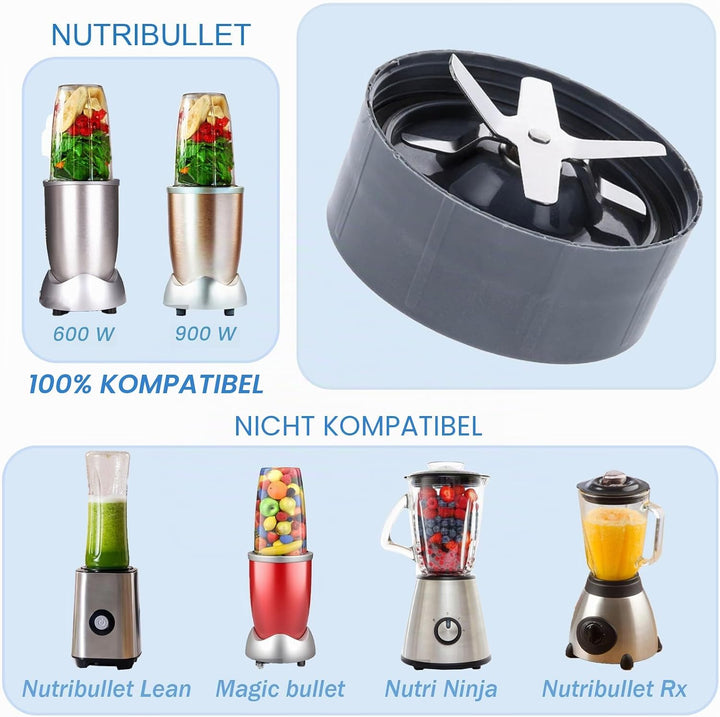 Ersatz Entsafter Klingen Ausgestattet mit einem Silikon-O-Ring,Fpassend Für Original Nutribullet 600