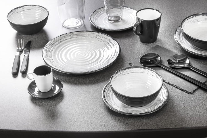 Brunner 0830150N.C3S Set Teller, Becher, Schalen, Becher aus Melamin, bruchsicher, Stonetouch, 40 St