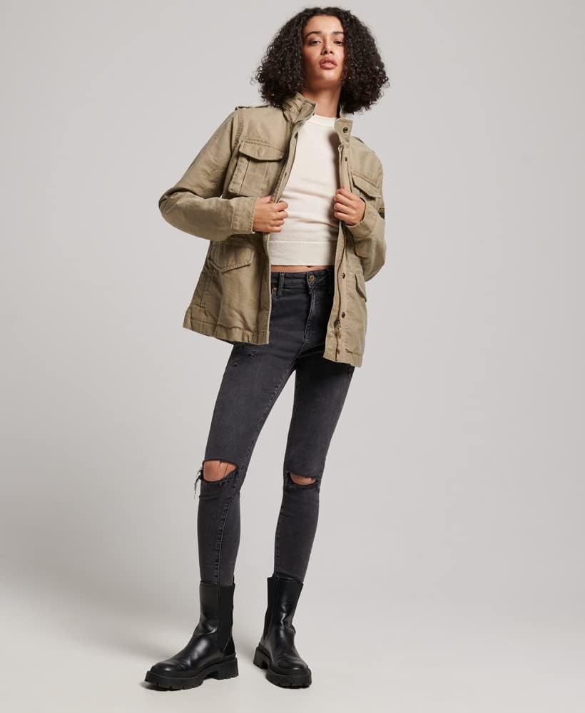 Superdry Damen Militärjacke Jacke, braun