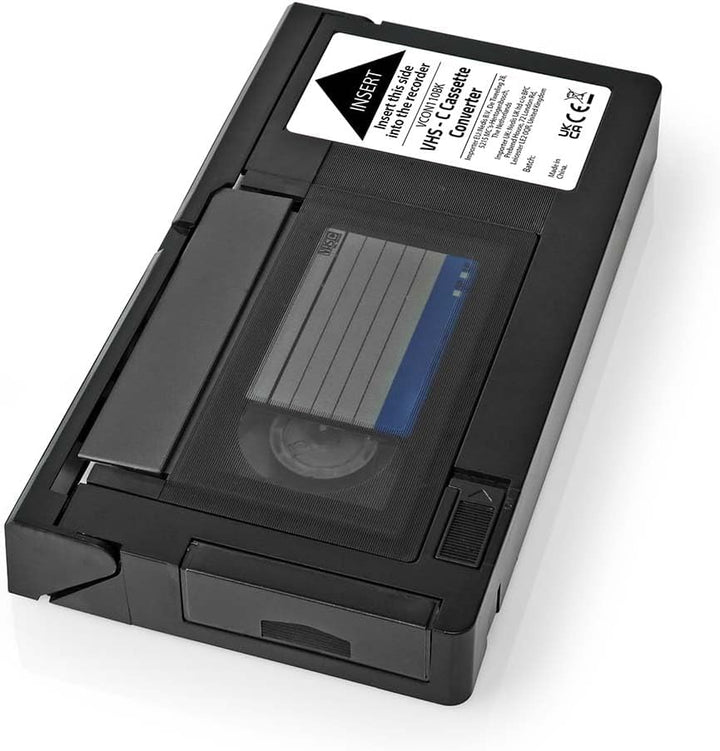 Nedis VHS-Konverter - Konvertierung: VHS-C auf VHS - Plug & Play - Schwarz