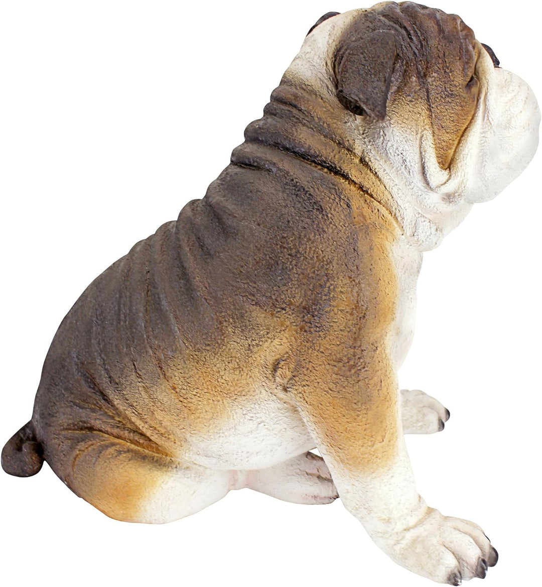 Design Toscano Buster die Bulldogge Britische Gartenstatue, Polyresin, vollfarbe, 40.5x35.5x35.5 cm,