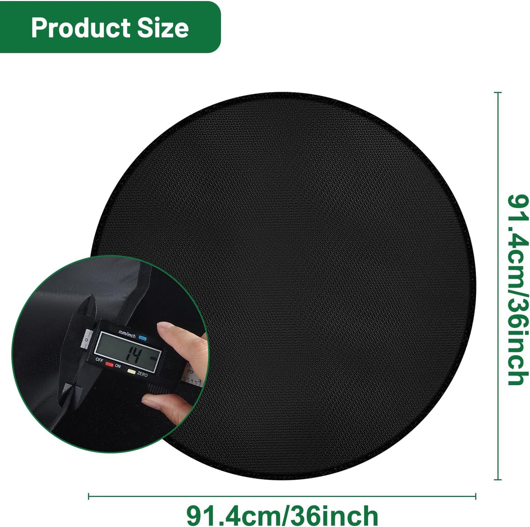 Feuerfeste Unterlage 91cm, Rund Grillmatte Bodenschutz, Feuerfeste Matte für den Innen- und Aussenbe