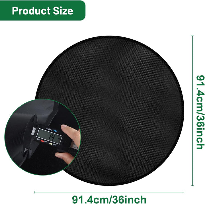 Feuerfeste Unterlage 91cm, Rund Grillmatte Bodenschutz, Feuerfeste Matte für den Innen- und Aussenbe