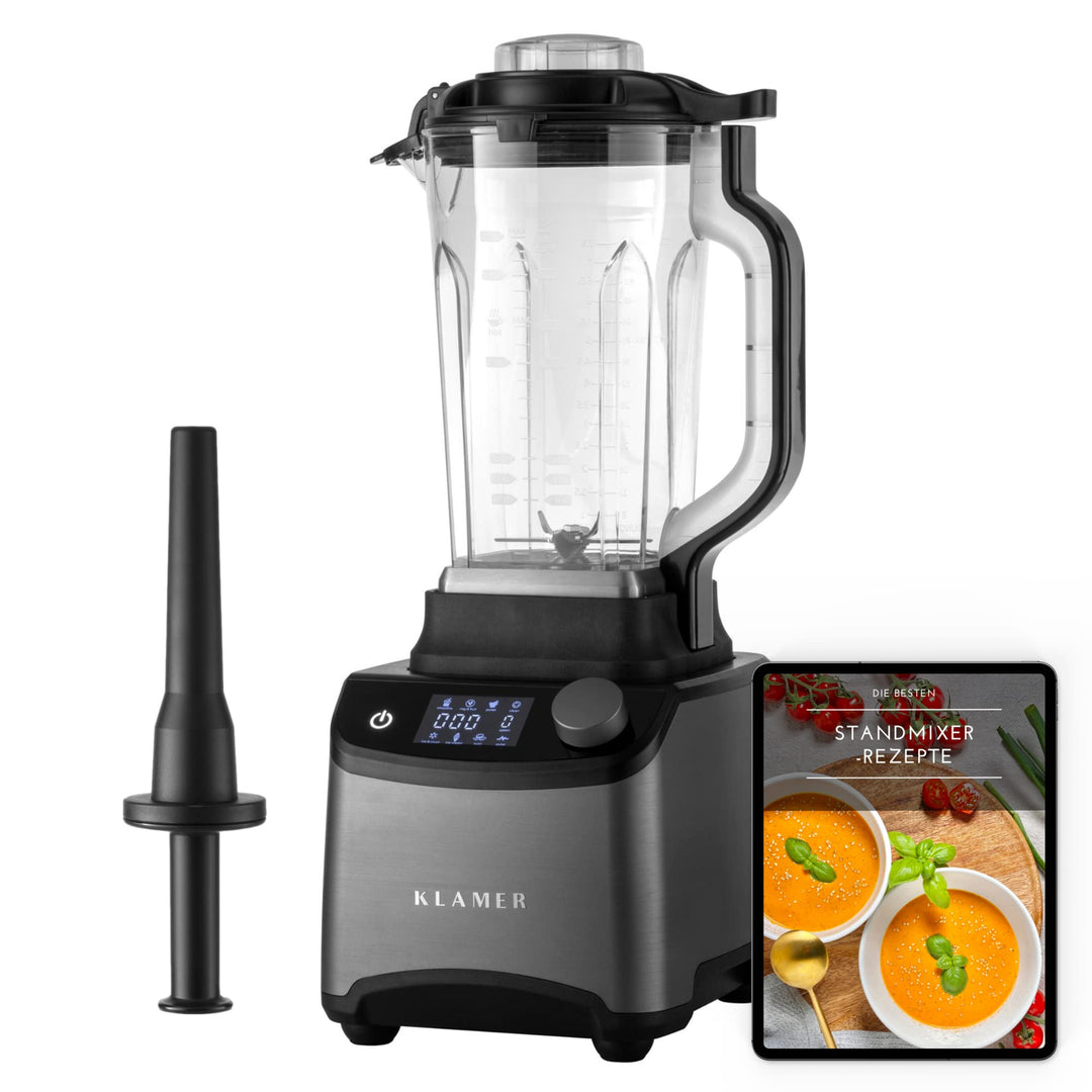 KLAMER Hochleistungsmixer, 1,75L Standmixer, kraftvolle 1800W, Smoothie Maker mit 28000 U/Min, 9 Pro