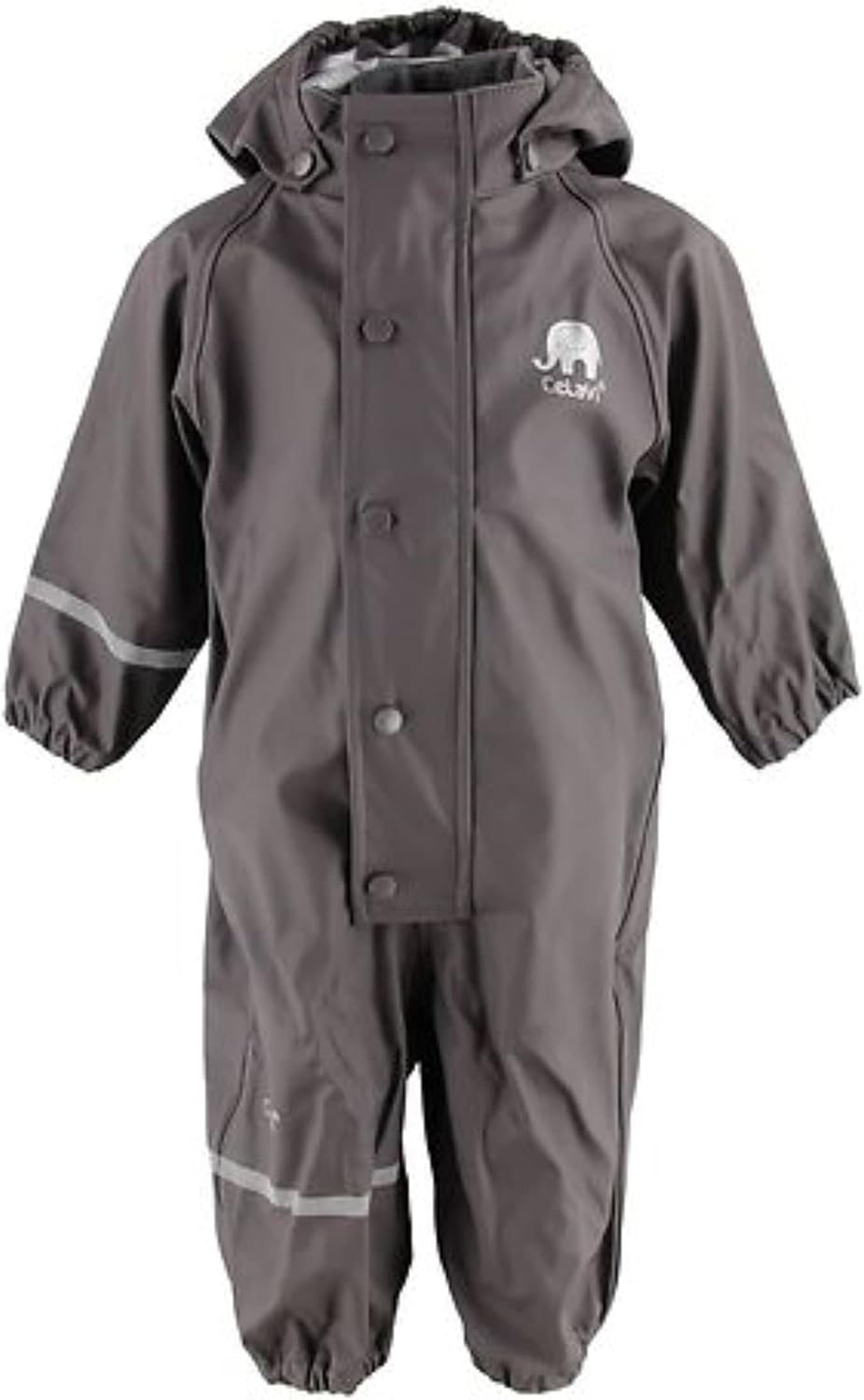 Celavi Unisex Kinder Rainwear Suit-Solid Pu Snowsuit, Grau