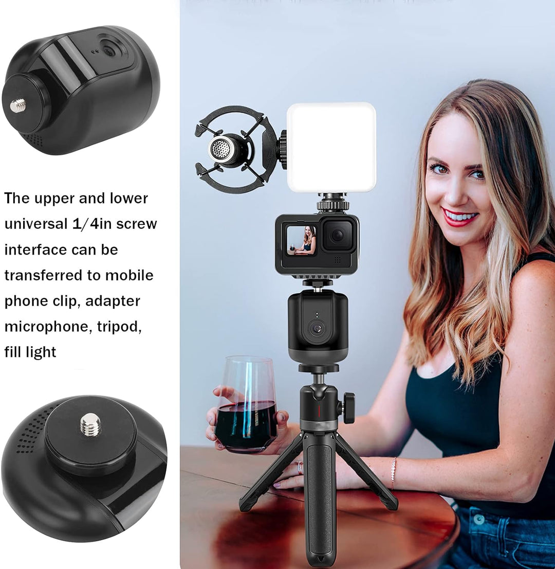Goshyda 360 Rotation Smart Selfie Gimbal, Auto Face & Object Tracking AI Gesichtserkennung Elektrisc