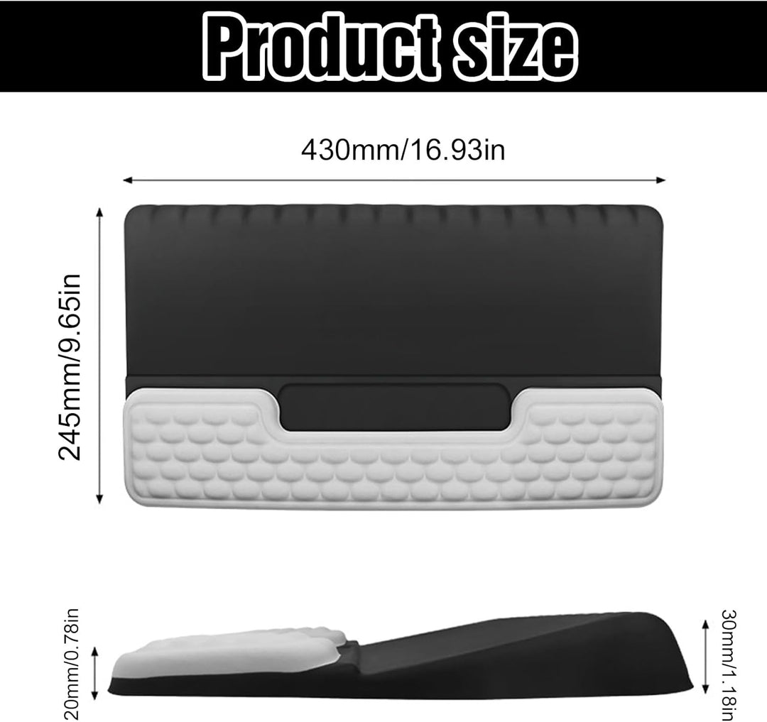 2-in-1 Ergonomische Tastatur Handauflage aus Memory-Schaum: Handballenauflage Tastatur mit Rutschfes