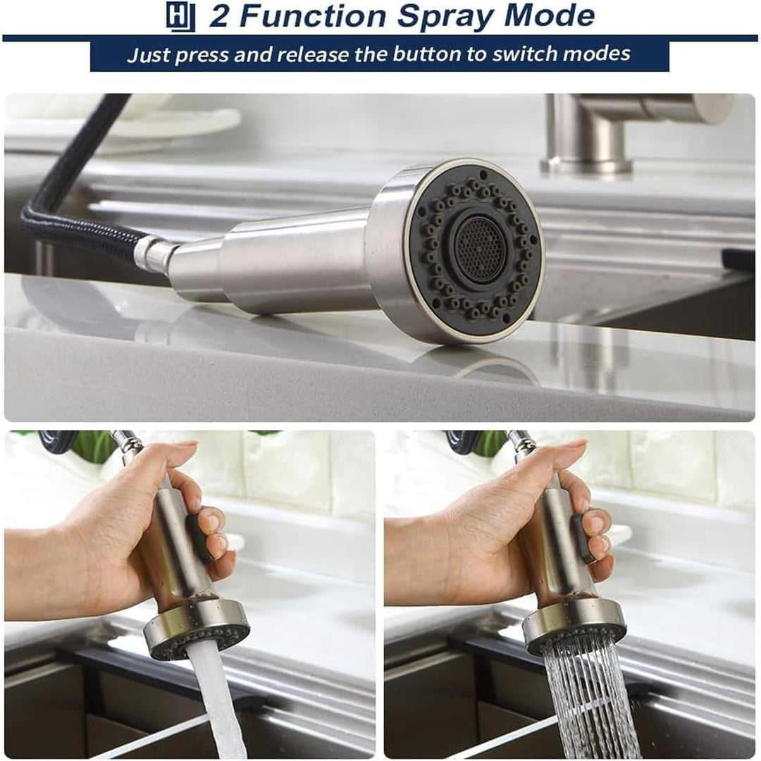 ZJWLPTJ01FX Wasserhahn Spray Kopf, Küchenarmatur, Bad Spültischarmatur (Silber, 1/2", Gebürstet)