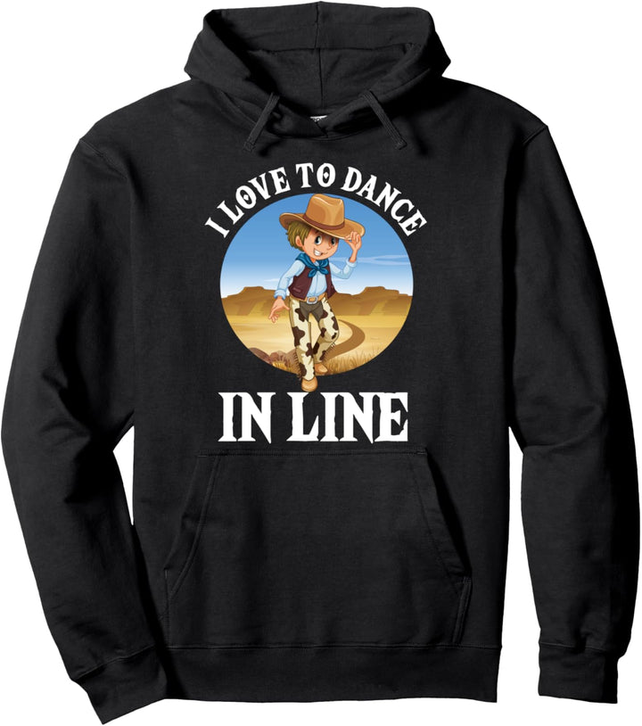 Linedance Line Dancer Cowboy Tanzen Tänzer Western Geschenk Pullover Hoodie