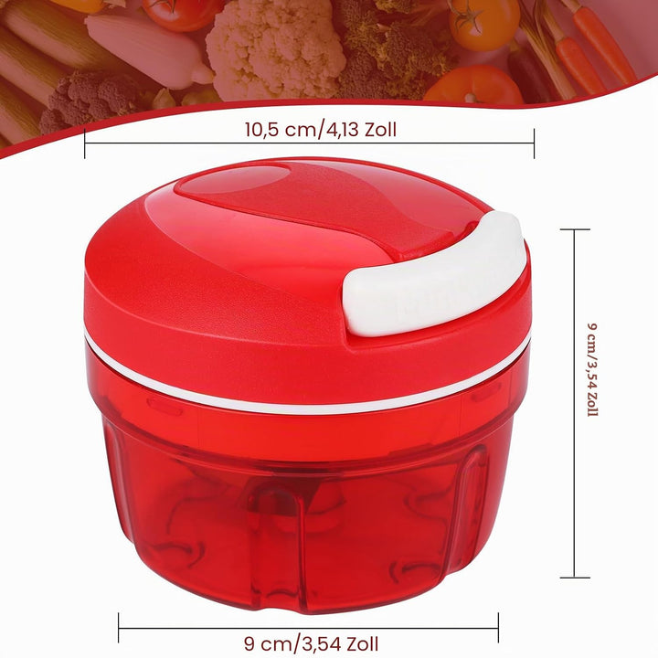 Zwiebelschneider, 300ML Zwiebel Zerkleinerer Mit Kordelzug, Zerkleinerer Manuell, Zwiebelschneider M